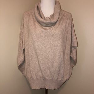 AllSaints ”Elis”Tan Cowl Neck Lightweight 100% Cotton Sweater,Size-Medium
